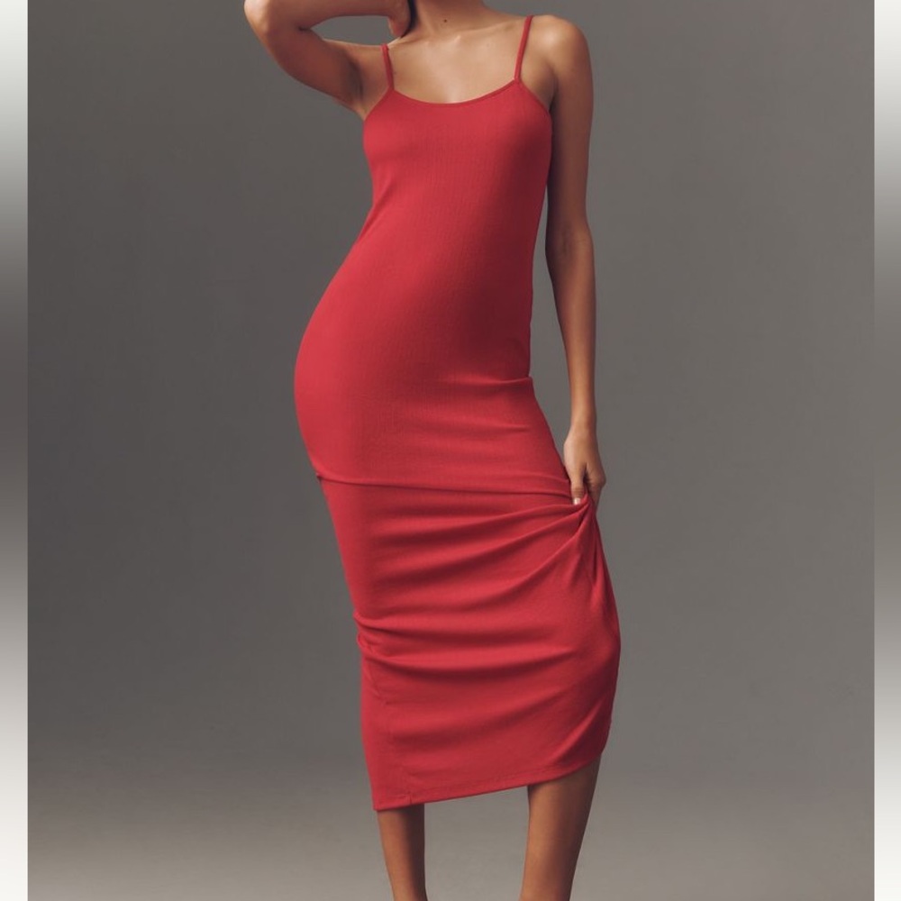Anthropologie NWT SZ XS sleeveless pointelle maxi dress